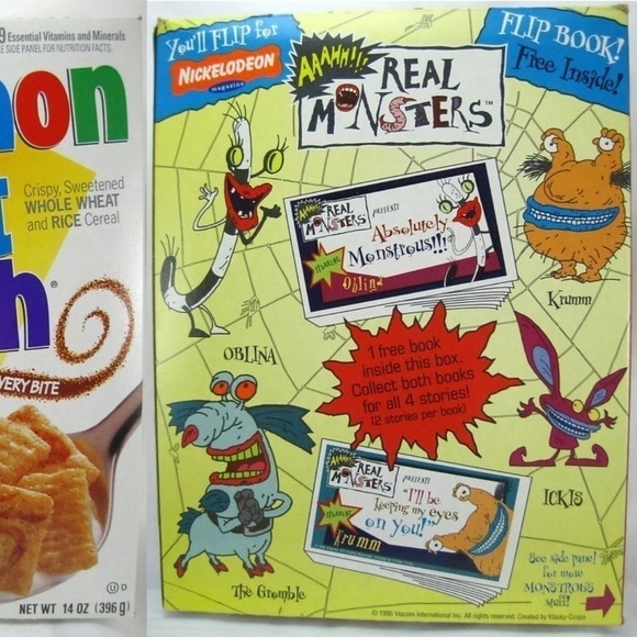 NICKELODEON Real Monsters Oblina 6" Plush & 2 Real Monster Flip Books Vintage - Picture 9 of 9